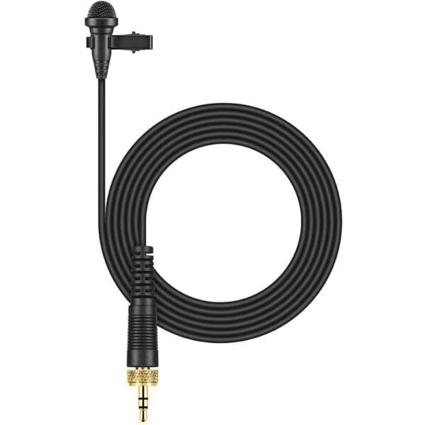 Omnidirectional electret condenser lavalier with clip and grille. ME 2