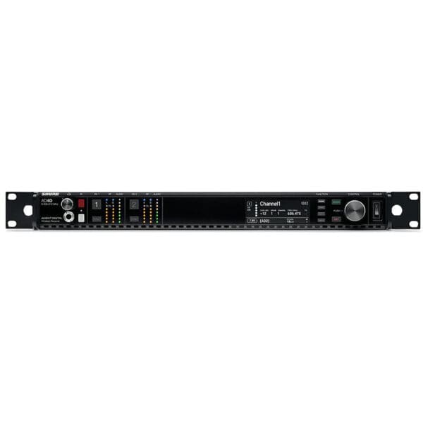 Dual-channel receiver. Includes locking power and jumper cables