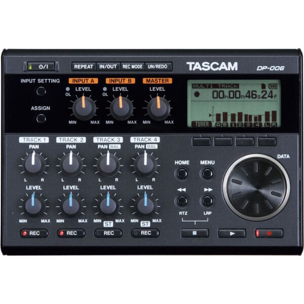Digital 6-Track Recorder, 2 Built-In Stereo Condenser Microphone