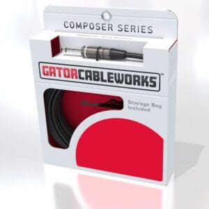 1/4 in. Phone Cable - 10 ft. w/Rt Ang Conn