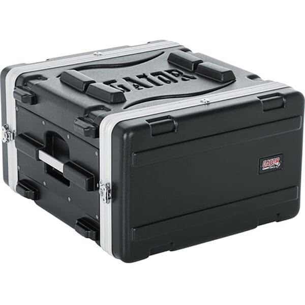 Gator Molded PE Rack Case; Front, Rear Rails; 6U; 19" Deep; Locking