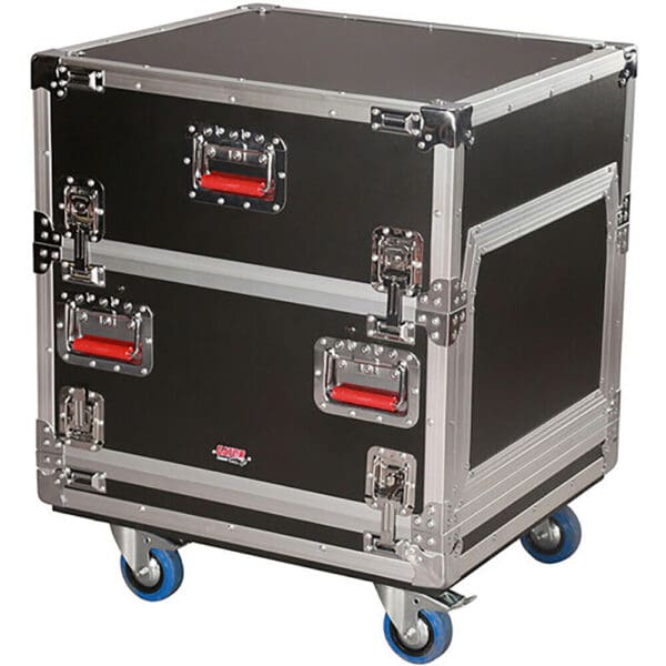 ATA Console Wood Flight Rack Case; 14U Top; 6U Bottom