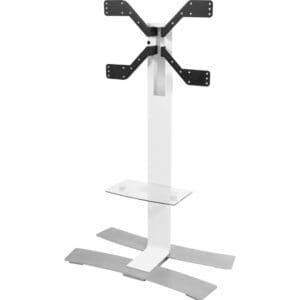 Acadia Mobile Stand, X-Large Fixed Height, 600W VESA, White