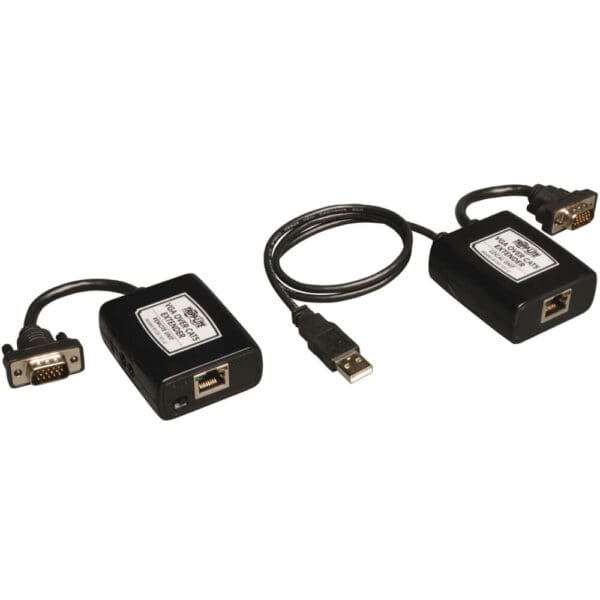 VGA over Cat5/6 Extender, Transmitter/Receiver, USB Powered, 500 ft. TAA