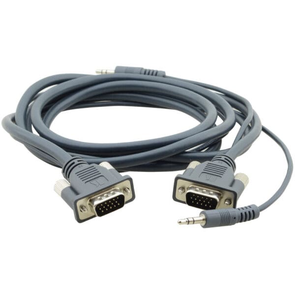 15-Pin (M) to 15-Pin (M) + 3.5mm Micro VGA Cable - 25'