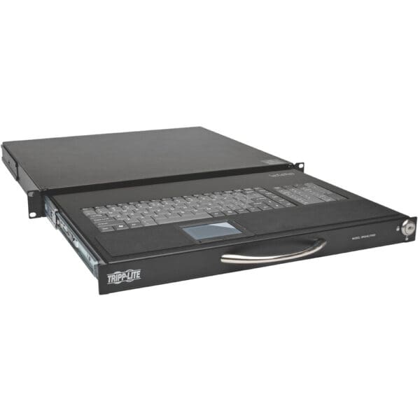 1U Rackmount Keyboard w KVM Cable Kit for 2-Post or 4-Post Racks