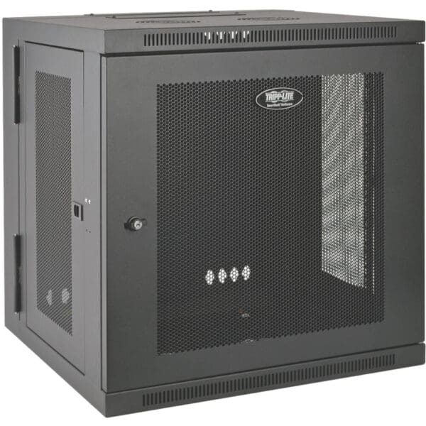 10U Wall Mount Rack Enclosure Cabinet Hinged Wallmount with Door & Sides
