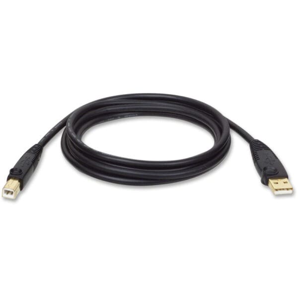 10' USB 2.0 A/B Gold Device Cable Shielded A Male to B Male 10'