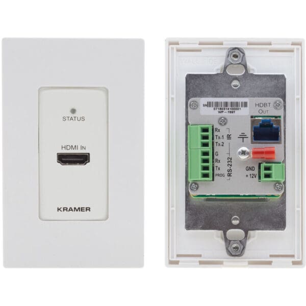 4K60 4:2:0 HDMI 1-Gang PoE Wall-Plate Transmitter with RS-232
