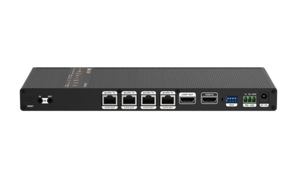 1x4 4K UHD HDMI Splitter/Distribution Amplifier Kit with 4 Receivers and IR/RS-232/Audio De-embedding up to 230ft over Category Cable - Image 8