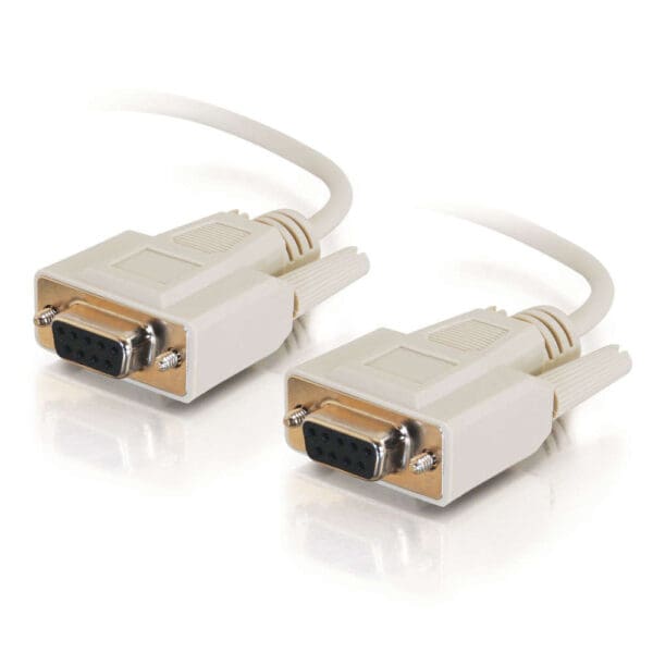10 ft DB9 F/F Serial RS232 Null Modem Cable - Beige