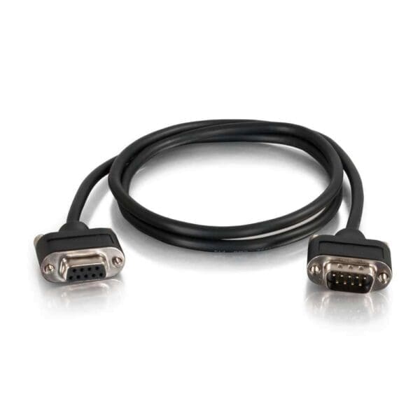 6ft Serial RS232 DB9 Null Modem Cable with Low Profile Connectors M/F - In-Wall CMG-Rated