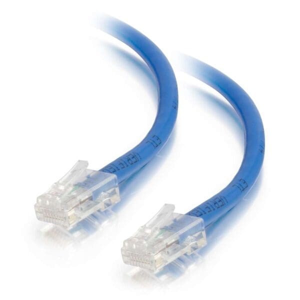 10ft Cat5e Non-Booted Unshielded UTP Ethernet Network Patch Cable - Blue