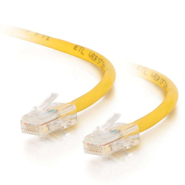14ft Cat5e Non-Booted Unshielded UTP Network Crossover Patch Cable - Yellow - DISCONTINUED