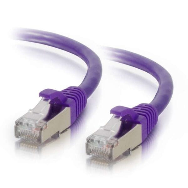 1ft Cat6 Snagless Shielded STP Ethernet Network Patch Cable - Purple