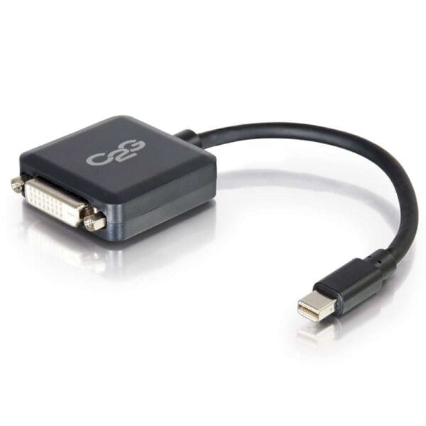 8 Inch Mini DisplayPort™ Male to Single Link DVI-D Female Adapter Converter - White