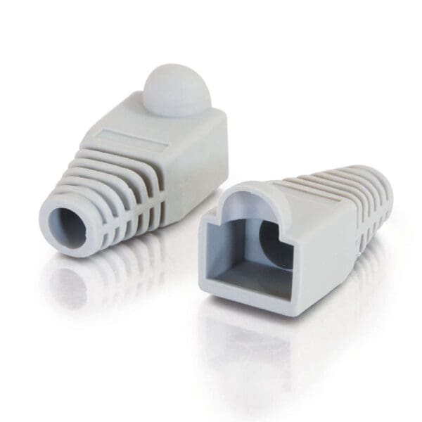 RJ45 Snagless Boot Cover (6.0mm OD) Multipack - 50 Pack - Gray