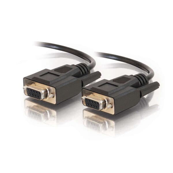 1ft DB9 F/F Serial RS232 Cable - Black