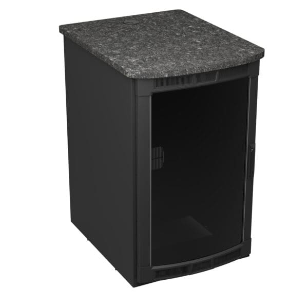 BGR-25SA32MDK-E2 Rolling Presentation Rack with Midnight Stone Top