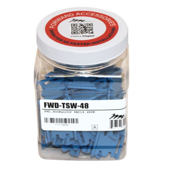 Forward Hook & Loop Tie Saddles - 48 Pieces