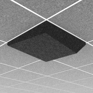 Ori® Acoustic Ceiling Tile in Charcoal Gray, Dynamic Slope 2, 9/16" Layin