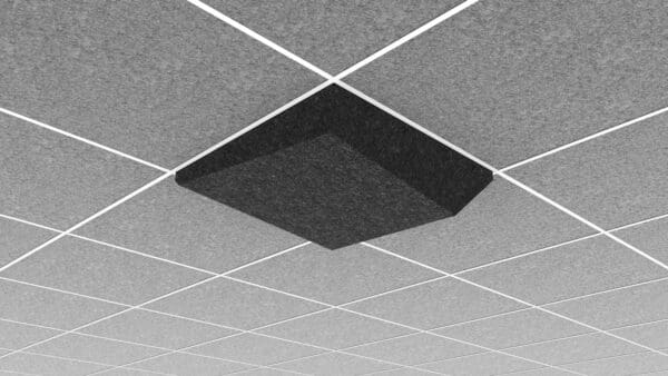 Ori® Acoustic Ceiling Tile in Silver Gray, Dynamic Slope 2, 9/16" Layin