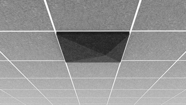 Ori® Acoustic Ceiling Tile in Silver Gray, Peak 1, 15/16" Layin