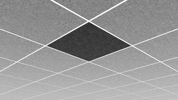 Ori® Acoustic Ceiling Tile in Silver Gray, Plain Profile, 9/16" Layin