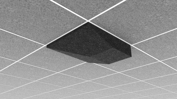 Ori® Acoustic Ceiling Tile in Charcoal Gray, Plateau 2, 15/16" Layin