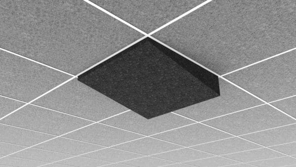 Ori® Acoustic Ceiling Tile in Charcoal Gray, Simple Slope 1, 9/16" Layin