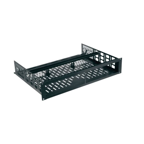 2 RU Anodized Custom Shelf For (2) Sonos Amps, 14 Inches Deep