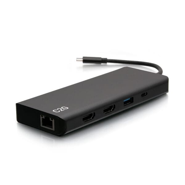USB-C® 9-in-1 Dual Display Docking Station with 60W Power Supply, HDMI®, Ethernet, USB, 3.5mm Audio and Power Delivery up to 60W - 4K 30Hz (TAA Compliant)