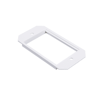 Here's an alt tag for the image: White plastic single gang blank wall plate.
