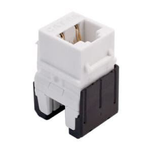 Cat6a Quick Connect RJ45 Keystone Insert in White