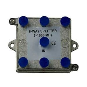 1 GHz 6-Way Vertical Coax Splitter