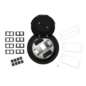 6AT2PAVBK3H 3-Hour Fire Classified 6 inch Recessed Prewired AV Flush Style Poke-Thru Assembly in Black
