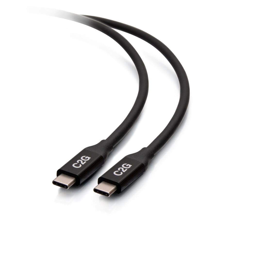 Here's an alt tag for the image: Two black USB-C cables.