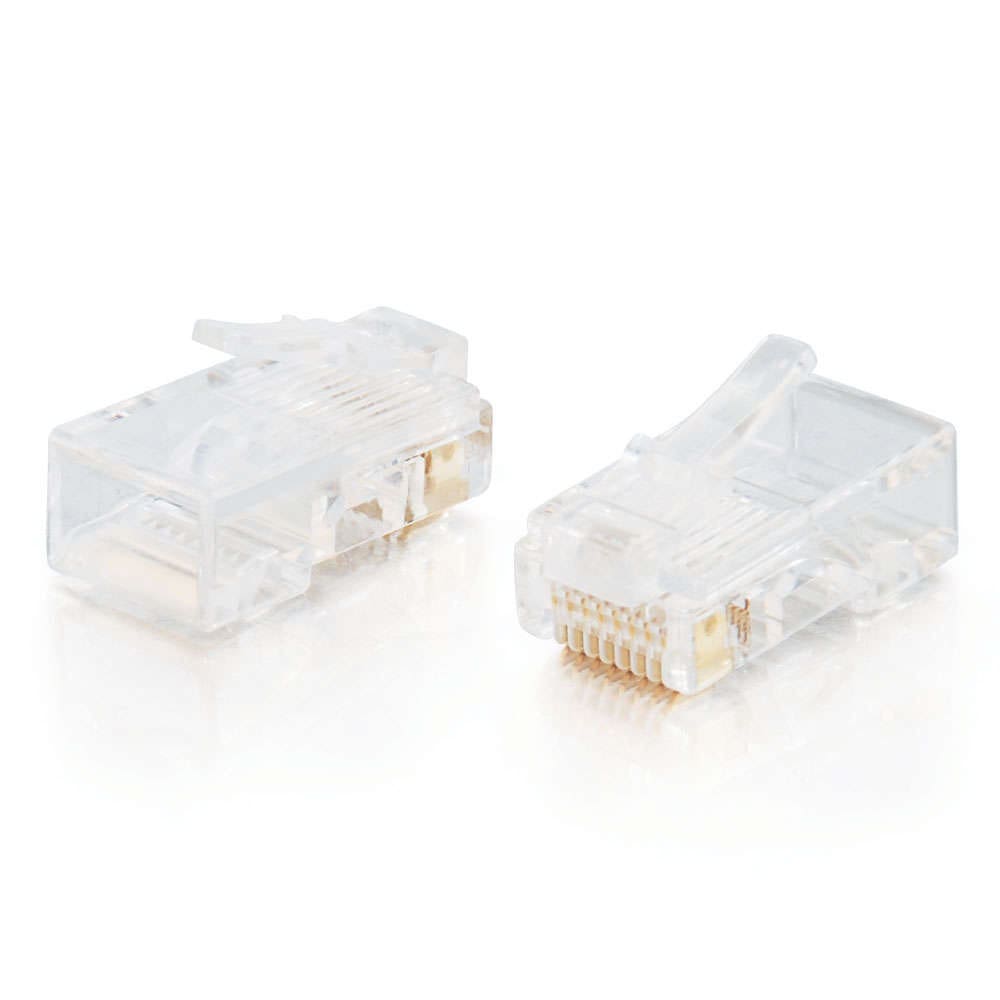 Two clear RJ45 network connectors.