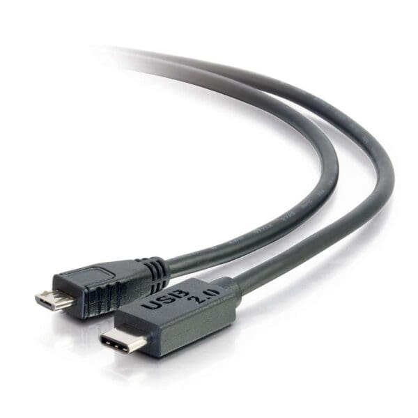 12 ft USB 2.0 USB-C to USB Micro-B Cable M/M - Black