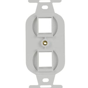2-Port Keystone Duplex Type-106 Wall Strap in White