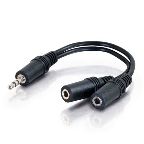 3.5mm stereo headphone splitter cable.