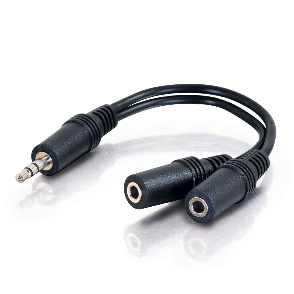 3.5mm stereo headphone splitter cable.