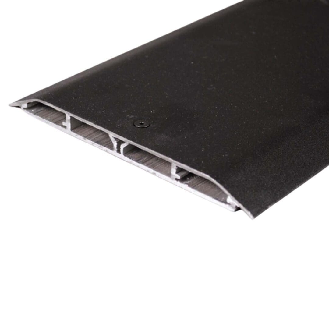 Black aluminum ramp threshold cover.