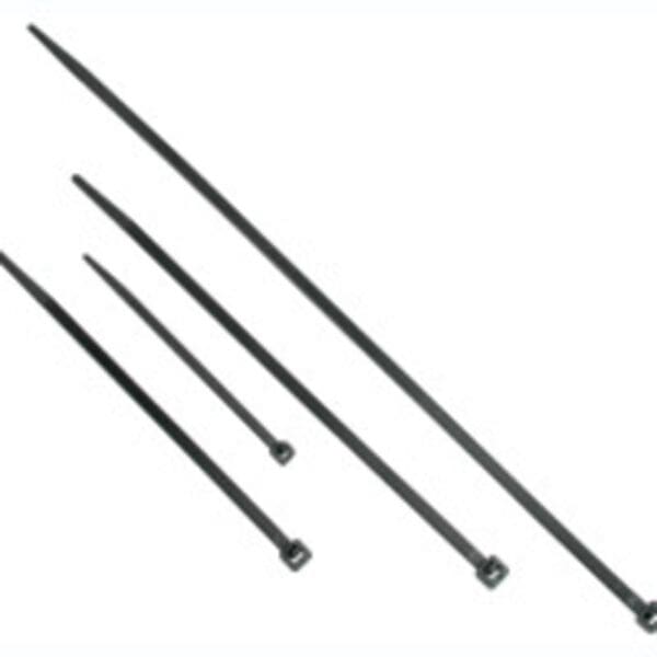 Black cable ties, various sizes.