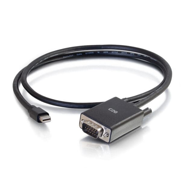 Mini DisplayPort to VGA adapter cable.