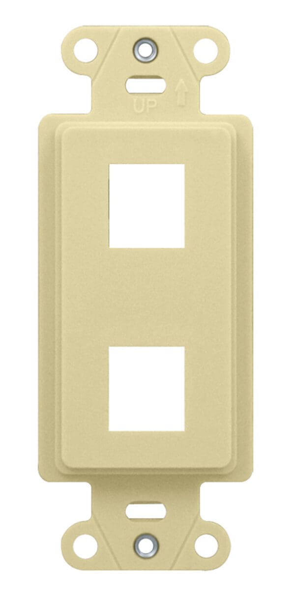 2-Port Decorator Outlet Strap in Light Almond