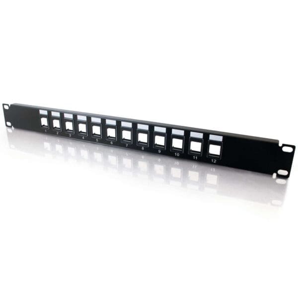 12-Port Blank Keystone/Multimedia Patch Panel