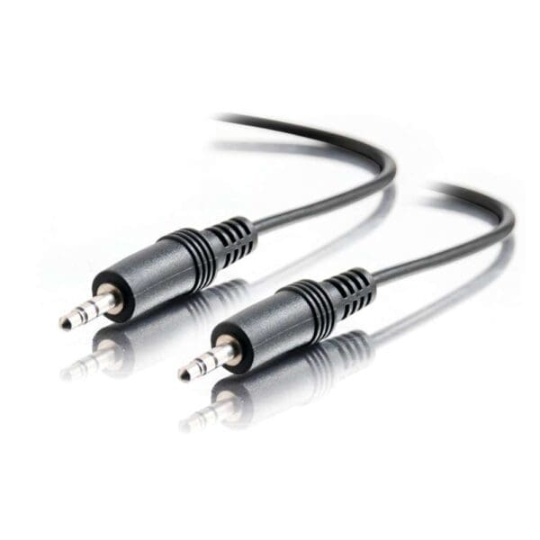 Black 3.5mm stereo audio cable.