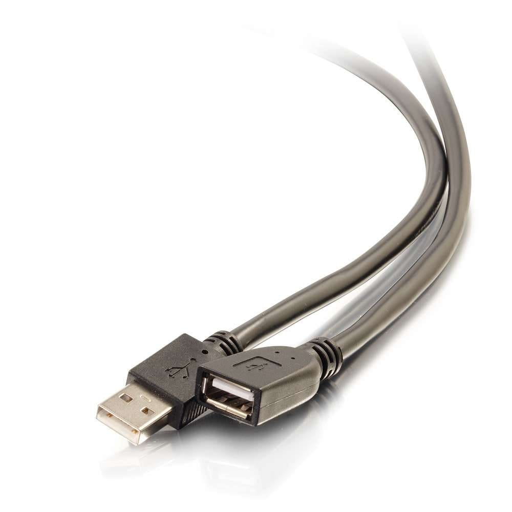 Black USB A to USB B cable.