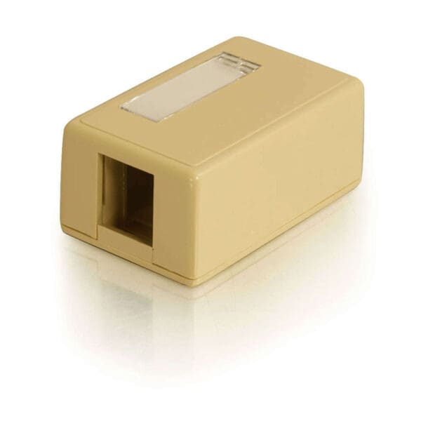1-Port Keystone Jack Surface Mount Box - Ivory